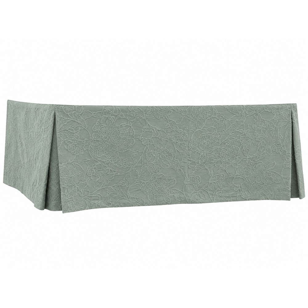 Pottery Barn Twin Bed Skirt Sage Green Floral ambrosia Matelasse Cotton Pleat